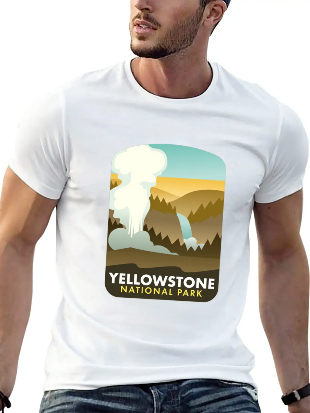 Yellowstone National Park Unisex Short Sleeve Soft Cotton T-Shirt – Casual Everyday Wear