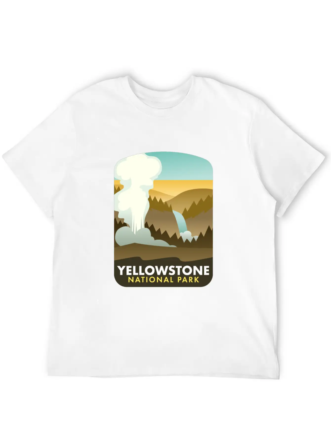 Yellowstone National Park Unisex Short Sleeve Soft Cotton T-Shirt – Casual Everyday Wear