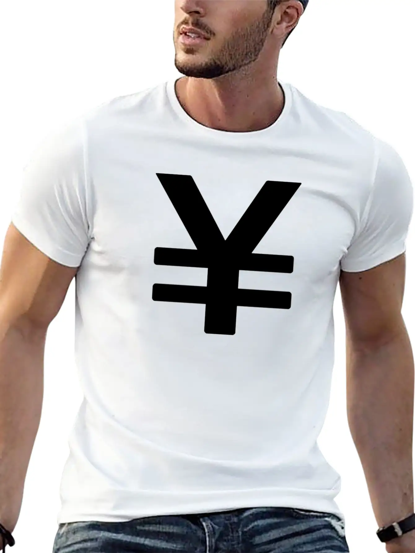 YEN - Aesthetic Japanese Vaporwave Symbol Essential Cotton Tee For Daily Outfits – Unisex Style