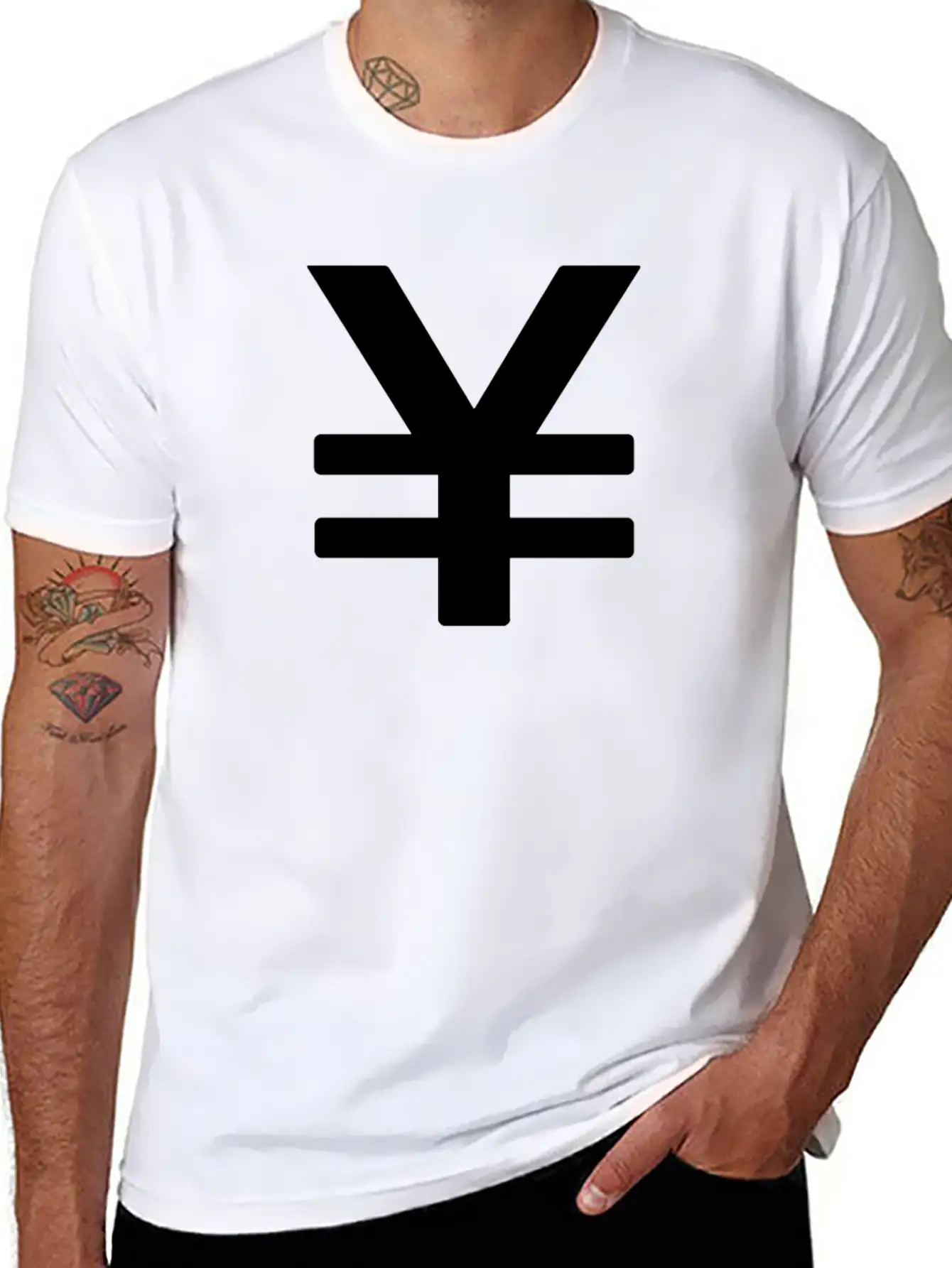 YEN - Aesthetic Japanese Vaporwave Symbol Essential Cotton Tee For Daily Outfits – Unisex Style