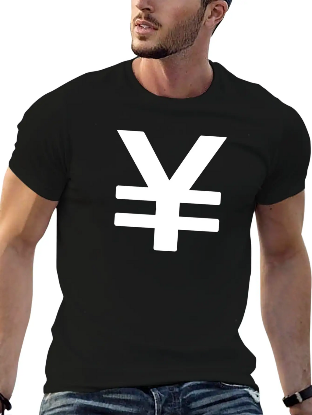 YEN - Aesthetic Japanese Vaporwave Symbol Essential Cotton Tee For Daily Outfits – Unisex Style
