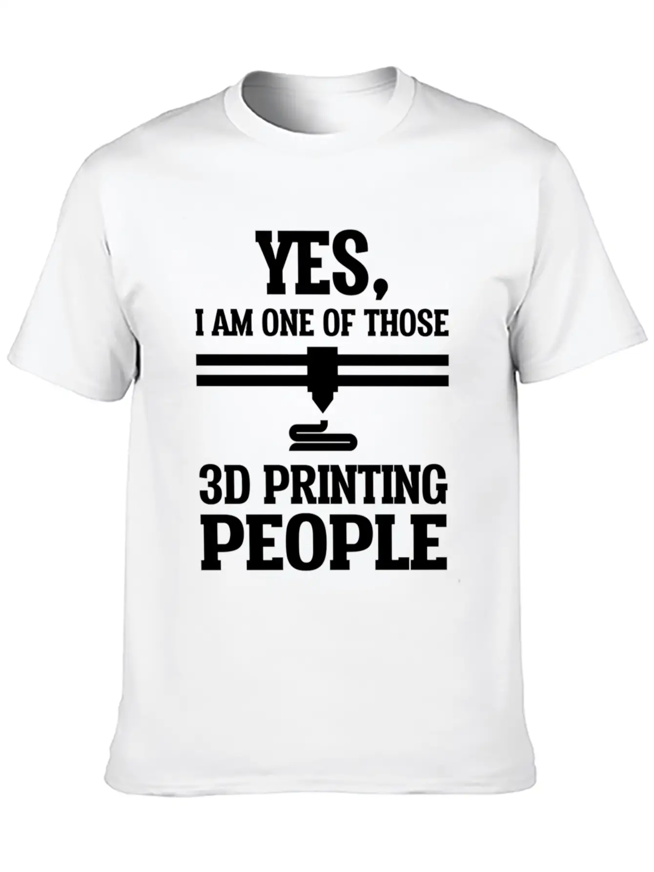 Yes One Of 3d Printing People 3d Printer Unisex Casual T-Shirt – Clean Design For Daily Comfort
