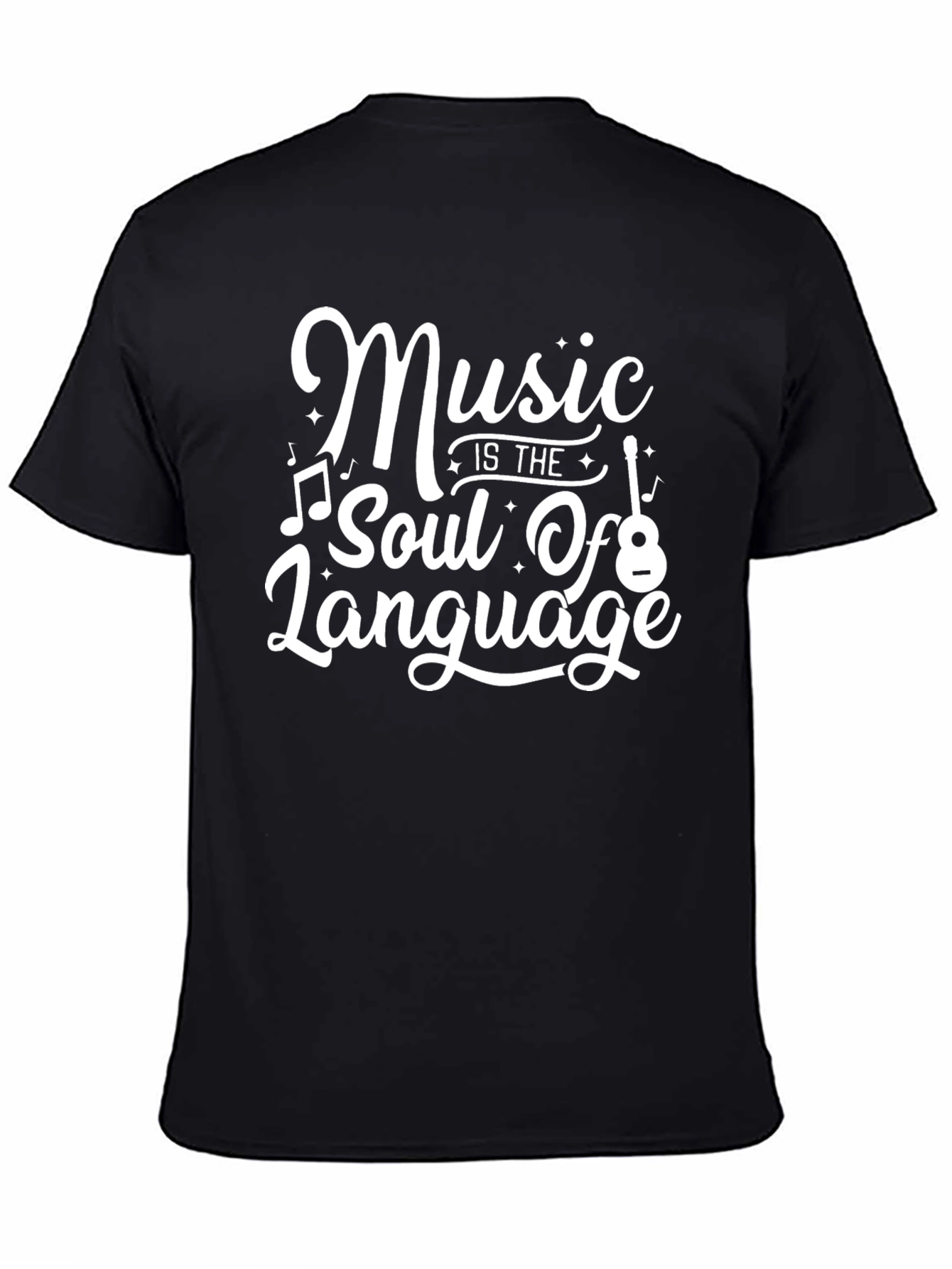 Music is the Soul of Language Black T-Shirt