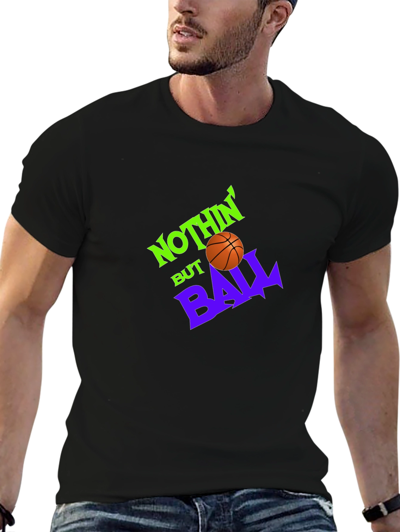 Nothin But Ball Graphic Tee - Black Cotton