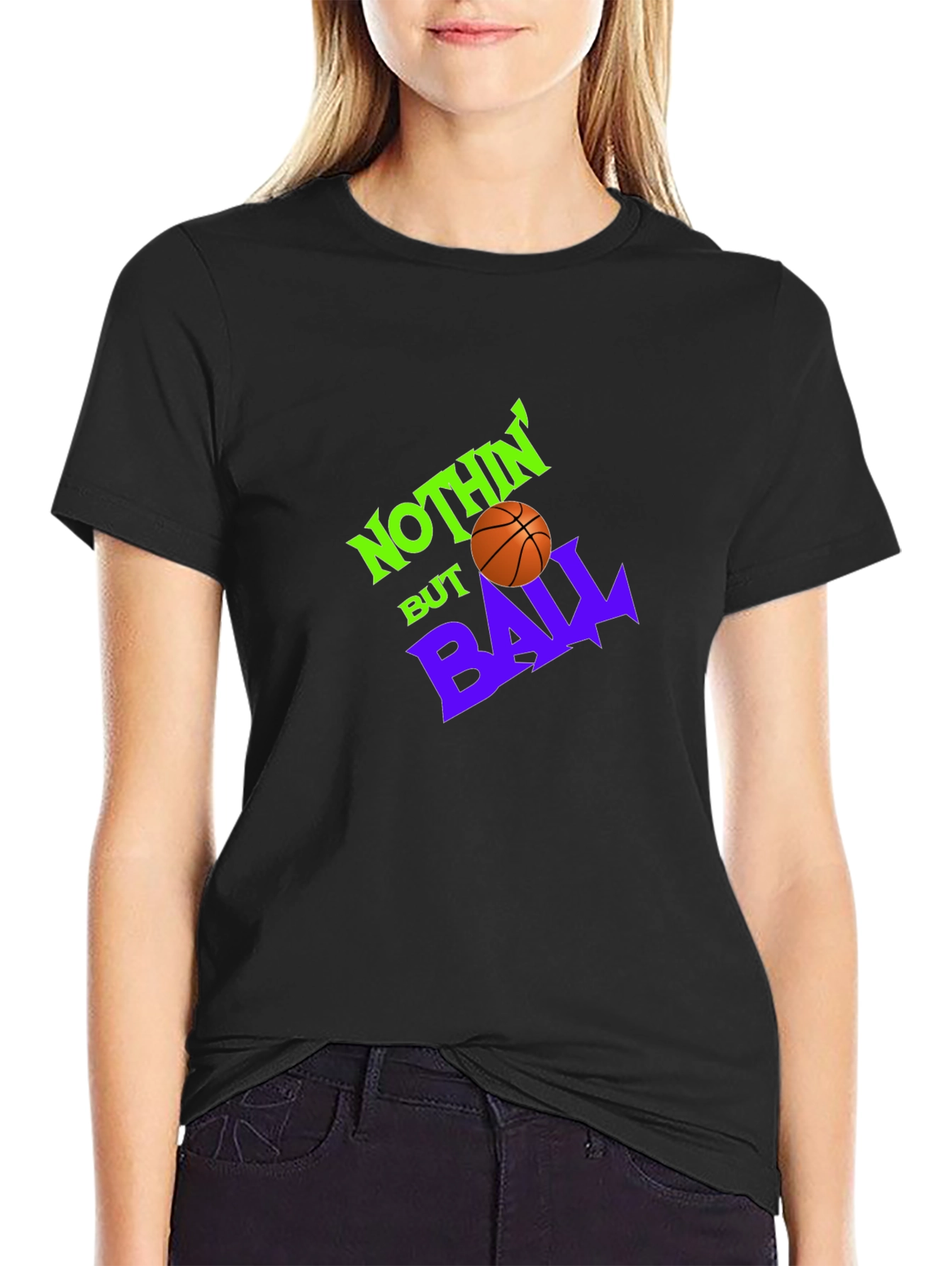 Nothin But Ball Graphic Tee - Black Cotton