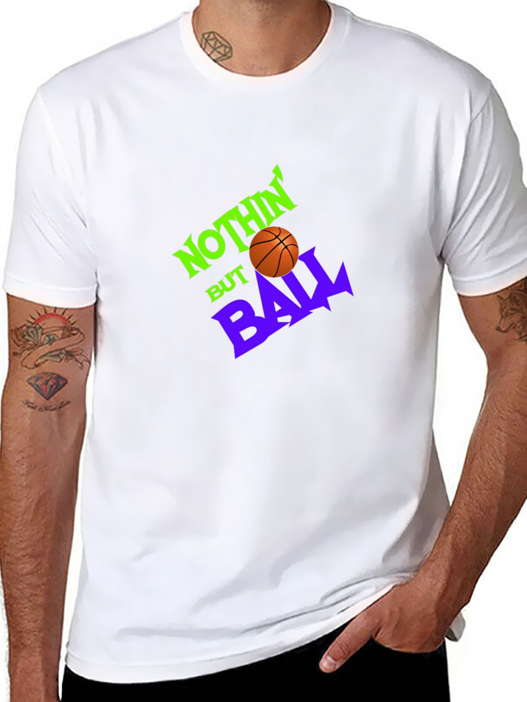 Nothin But Ball Graphic Tee - Black Cotton
