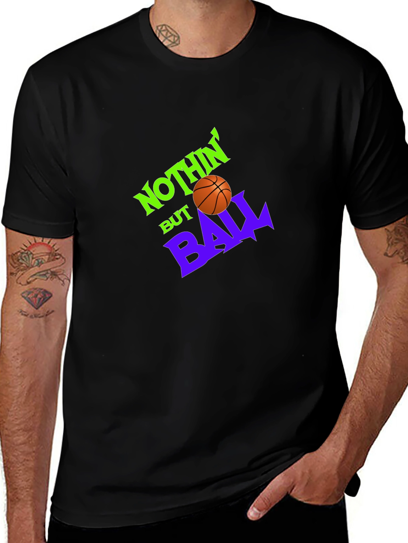 Nothin But Ball Graphic Tee - Black Cotton