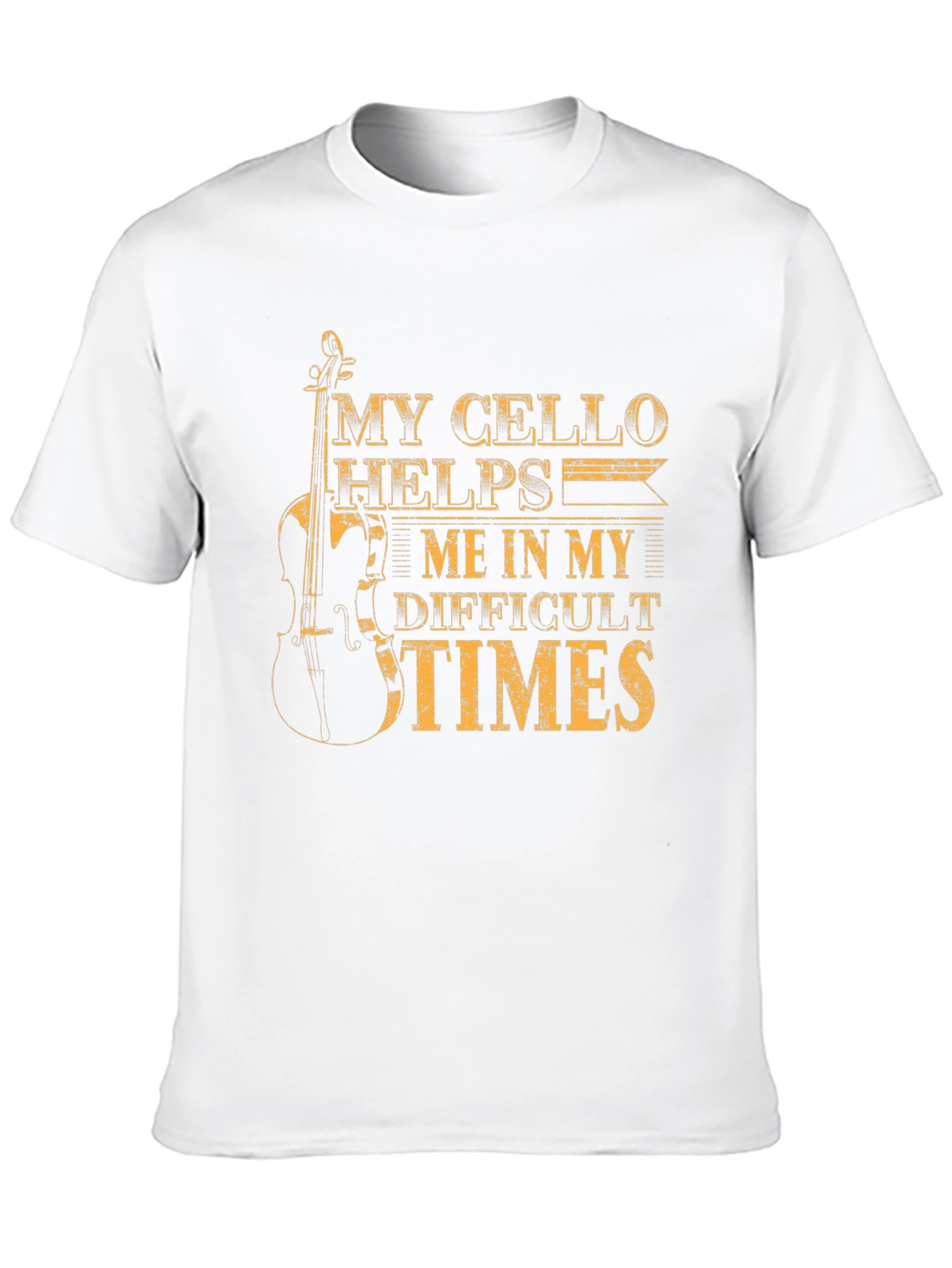 My Cello Helps Me Black T-Shirt