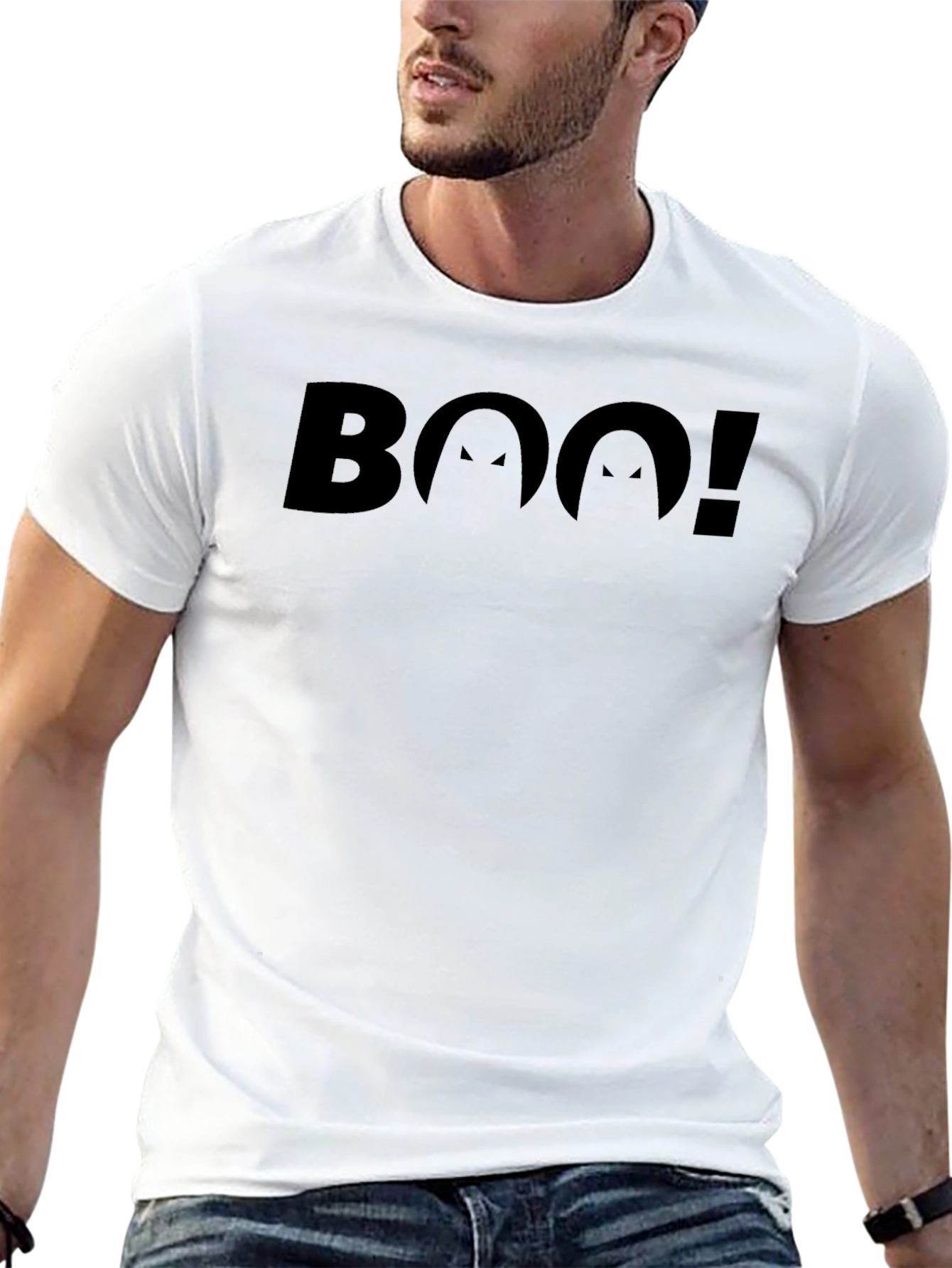 Boo! Halloween Graphic Tee - Spooky Season Comfort