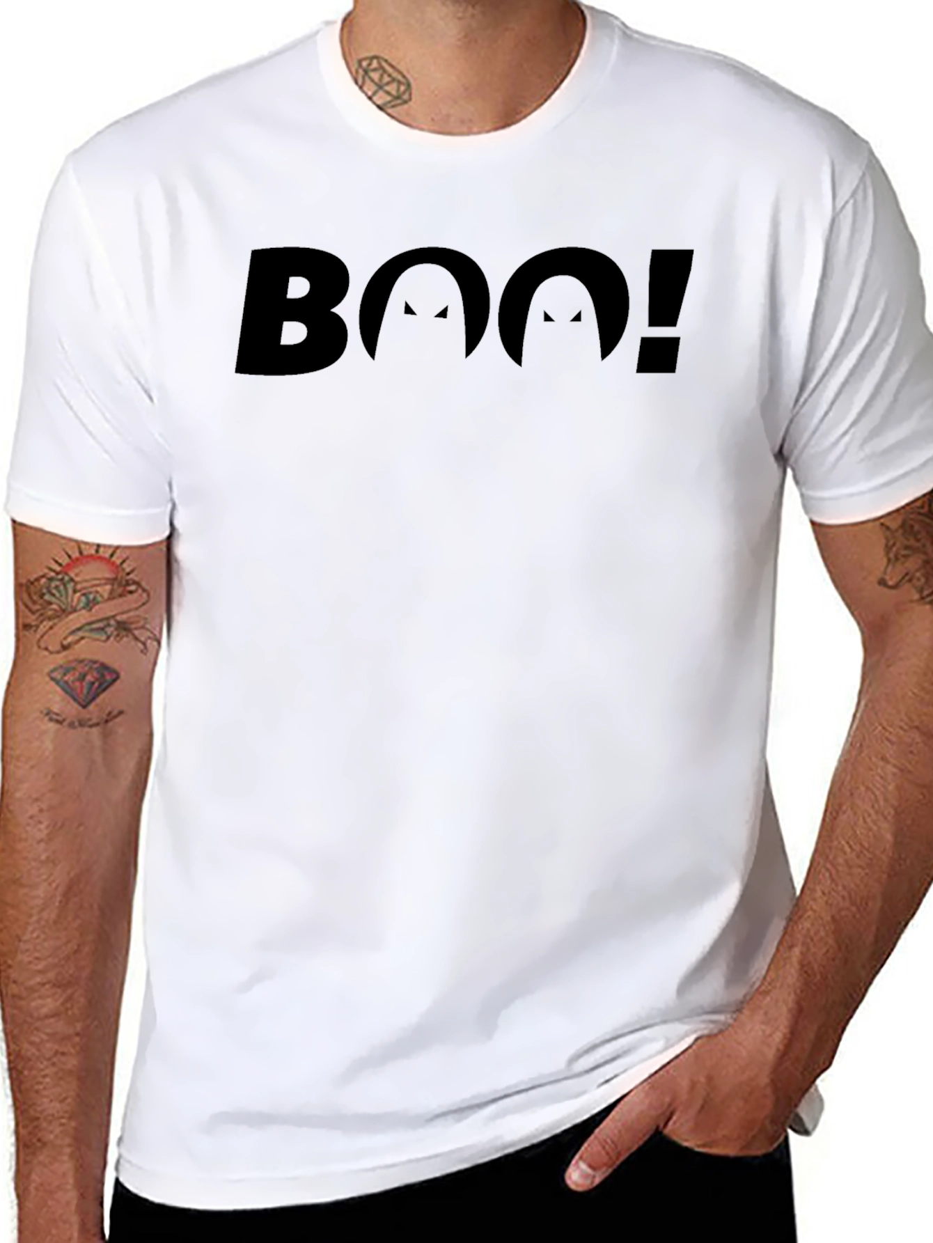 Boo! Halloween Graphic Tee - Spooky Season Comfort