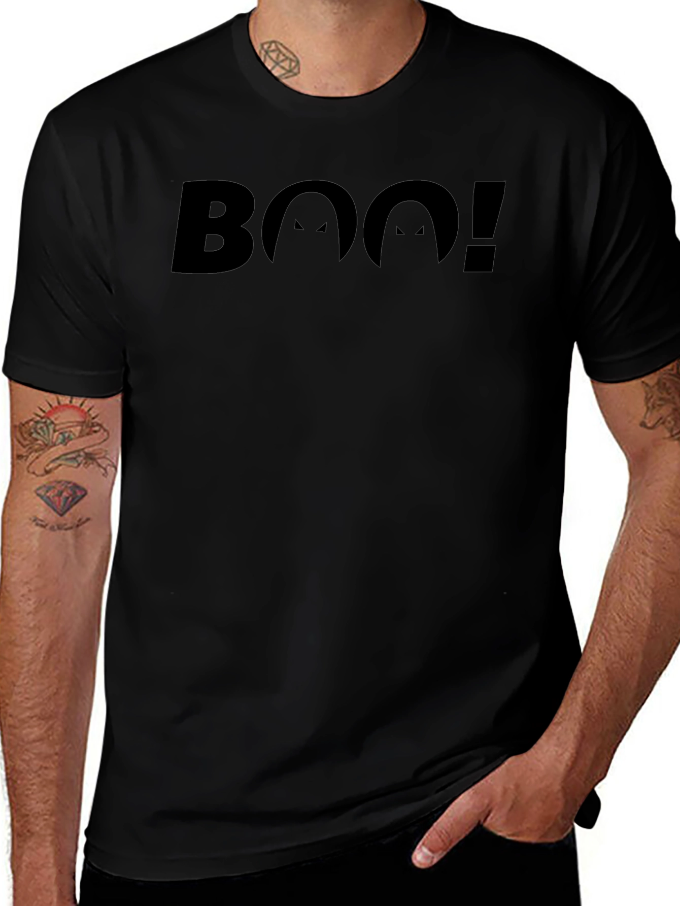Boo! Halloween Graphic Tee - Spooky Season Comfort
