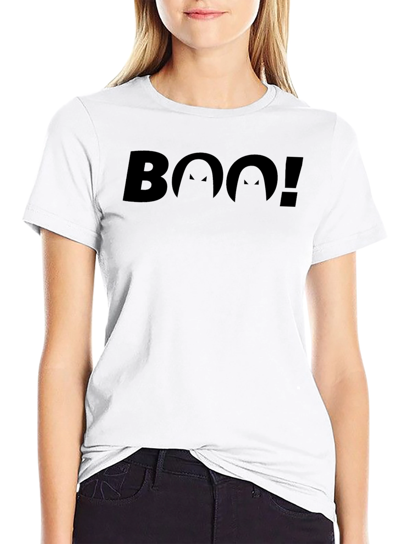 Boo! Halloween Graphic Tee - Spooky Season Comfort