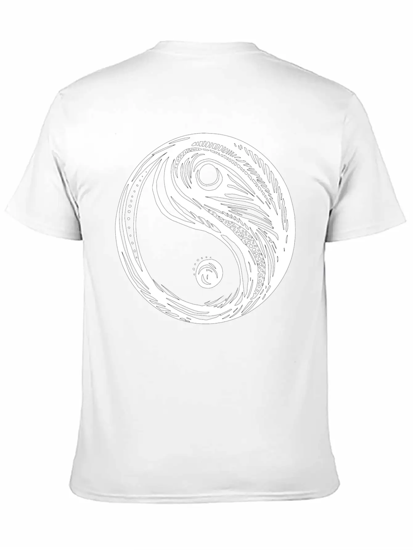 Yin Yang Balance Drawing Unisex Casual T-Shirt – Clean Design For Daily Comfort
