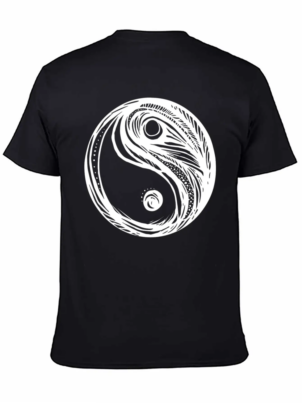 Yin Yang Balance Drawing Unisex Casual T-Shirt – Clean Design For Daily Comfort