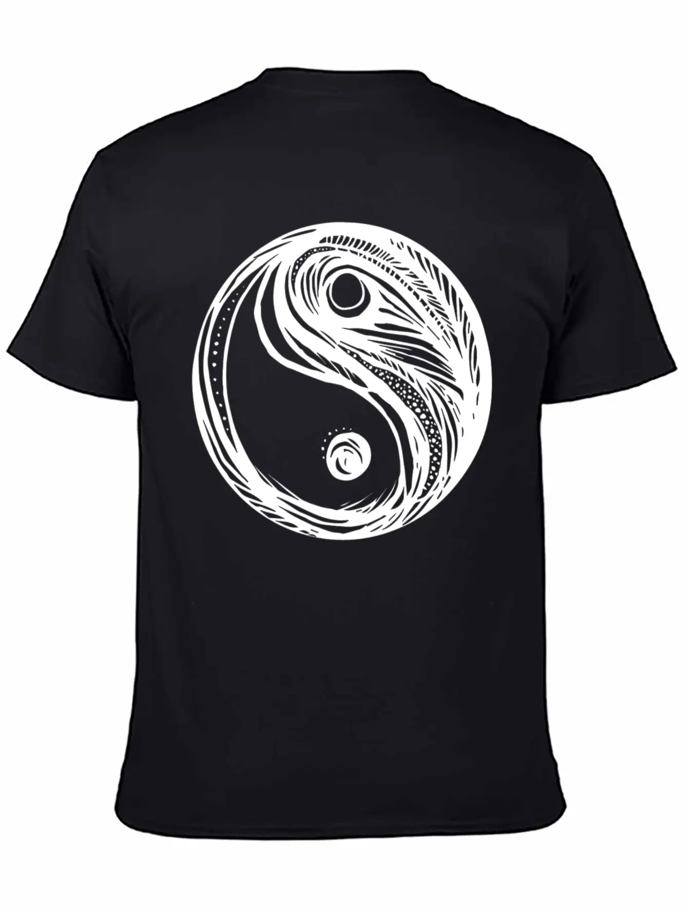 Yin Yang Balance Drawing Unisex Casual T-Shirt – Clean Design For Daily Comfort