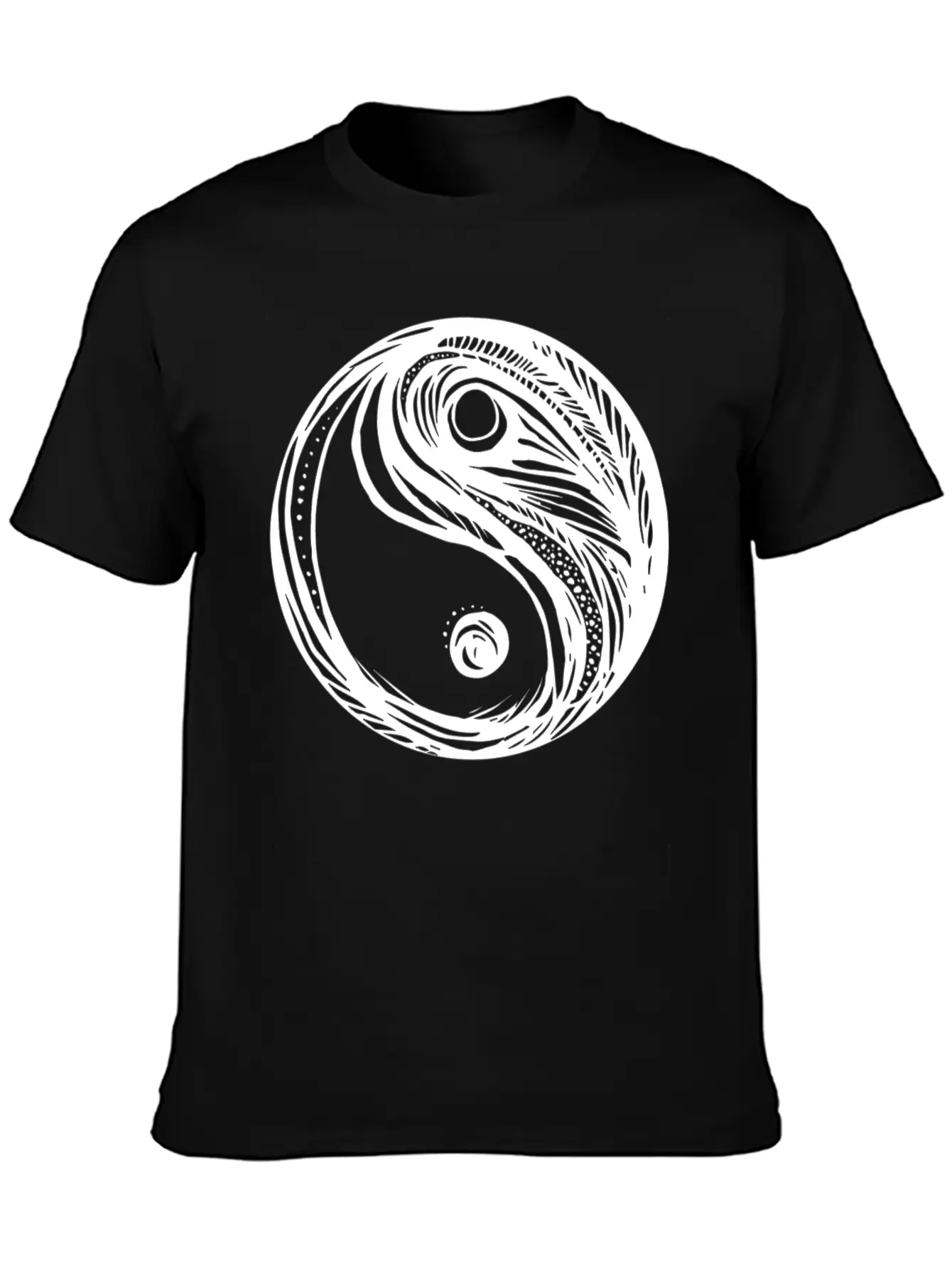 Yin Yang Balance Drawing Unisex Casual T-Shirt – Clean Design For Daily Comfort