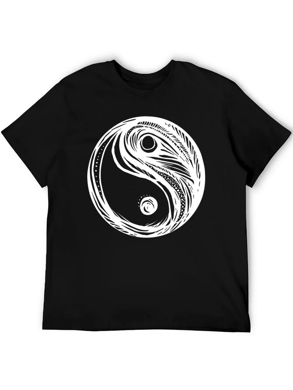 Yin Yang Balance Drawing Unisex Casual T-Shirt – Clean Design For Daily Comfort