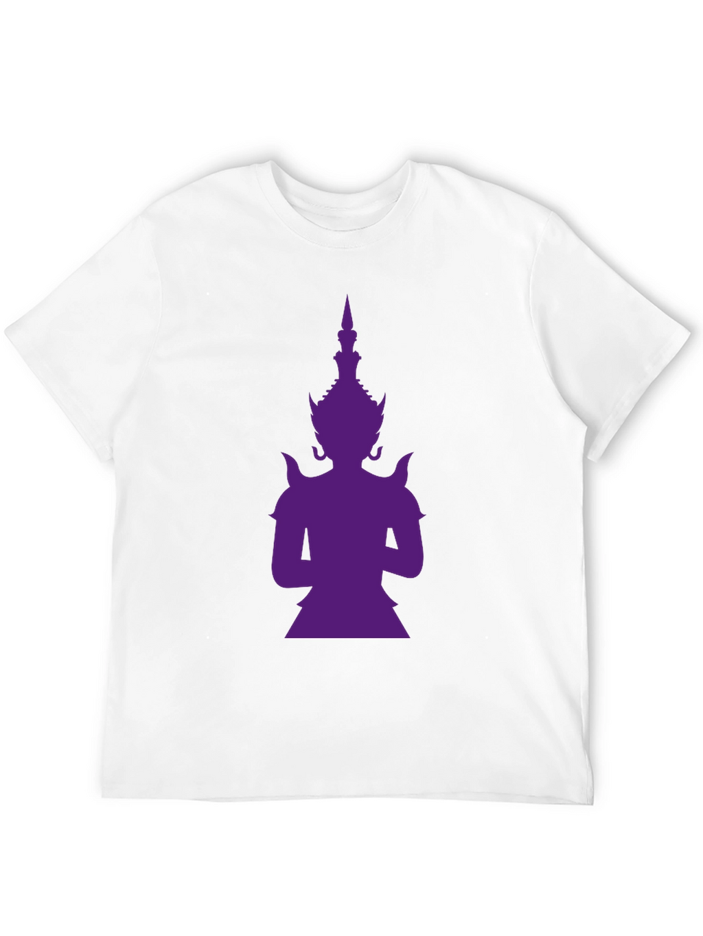 Purple Thailand Guardian God Graphic Black T-Shirt