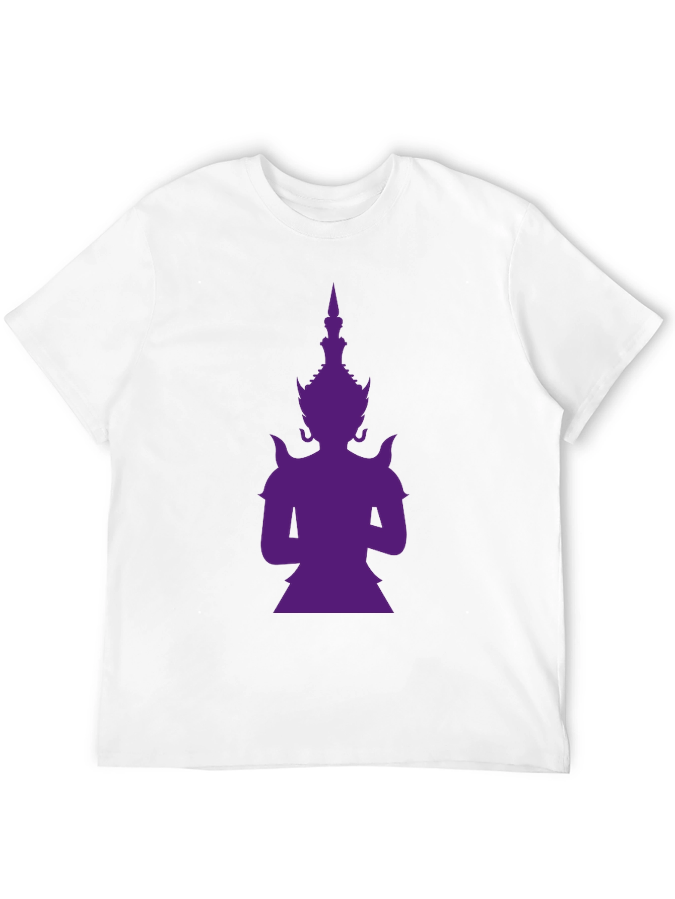 Purple Thailand Guardian God Graphic Black T-Shirt