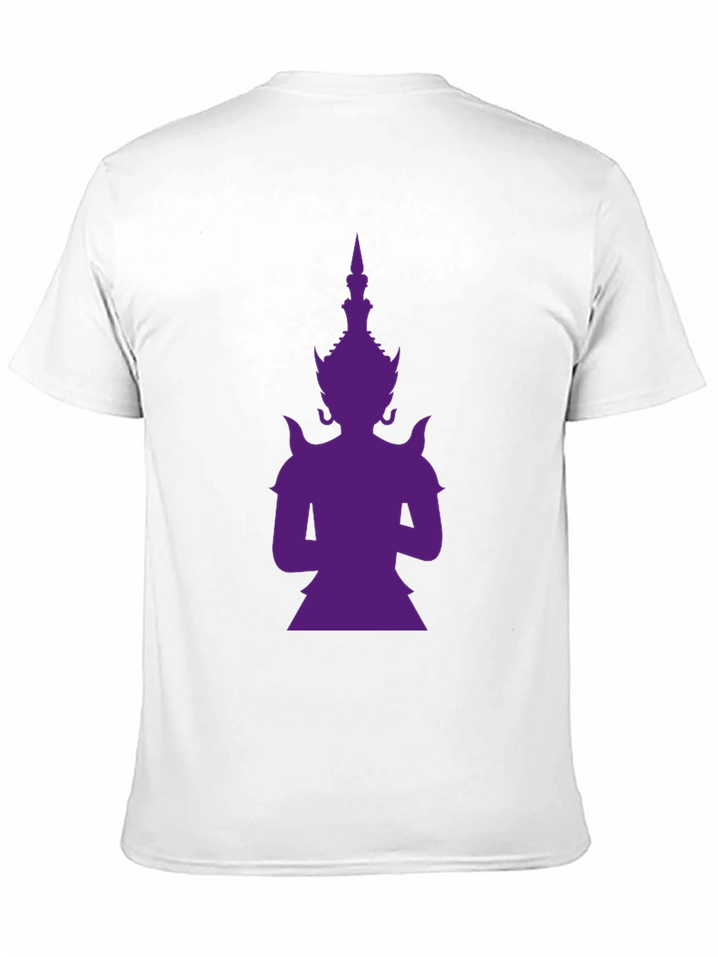 Purple Thailand Guardian God Graphic Black T-Shirt