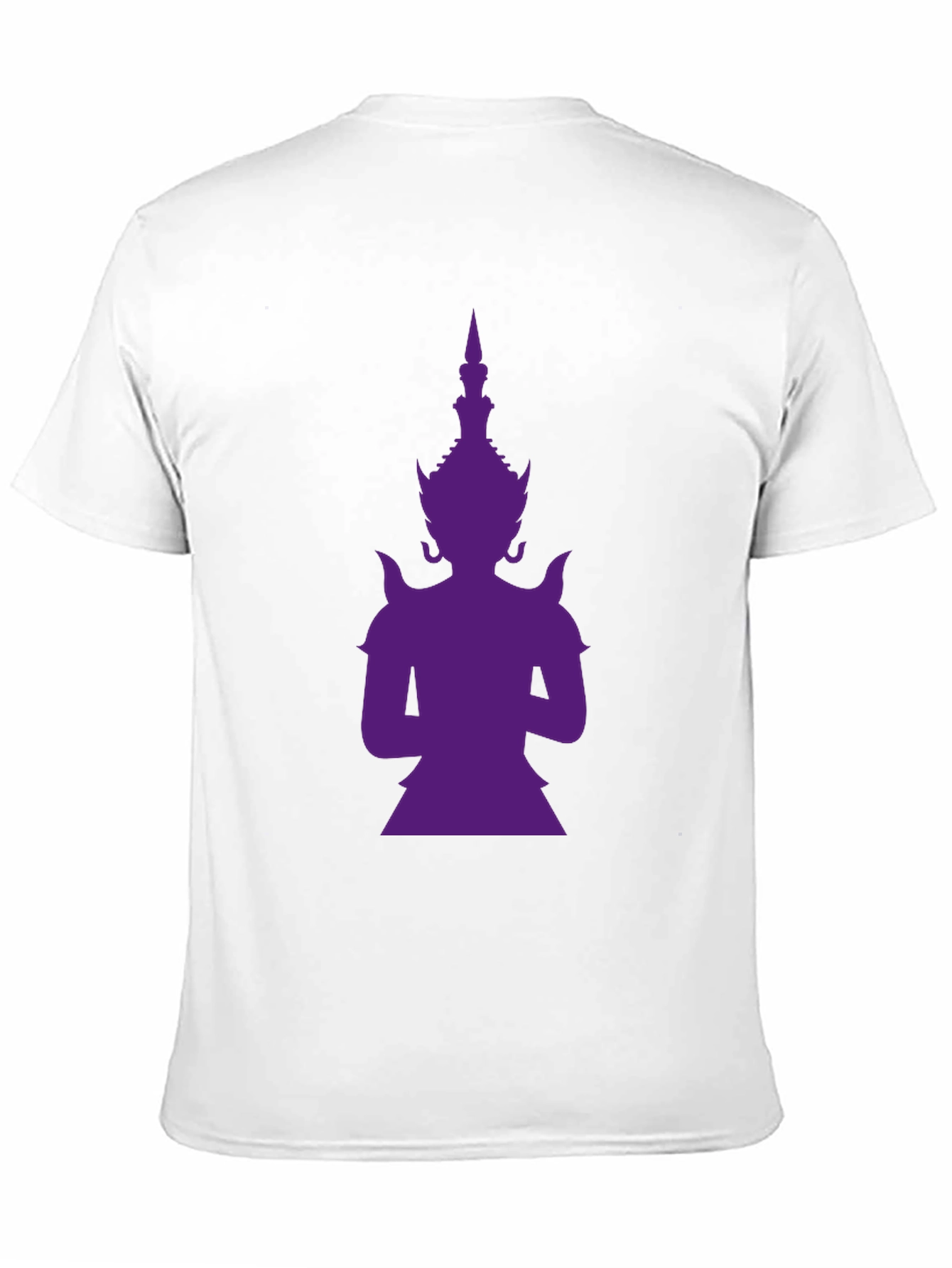 Purple Thailand Guardian God Graphic Black T-Shirt