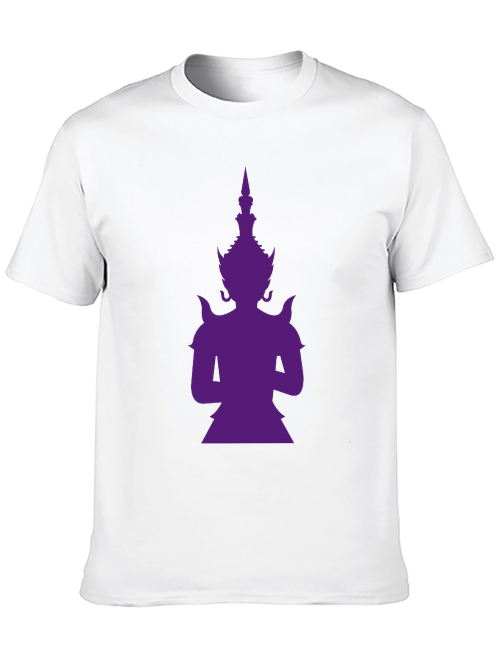 Purple Thailand Guardian God Graphic Black T-Shirt