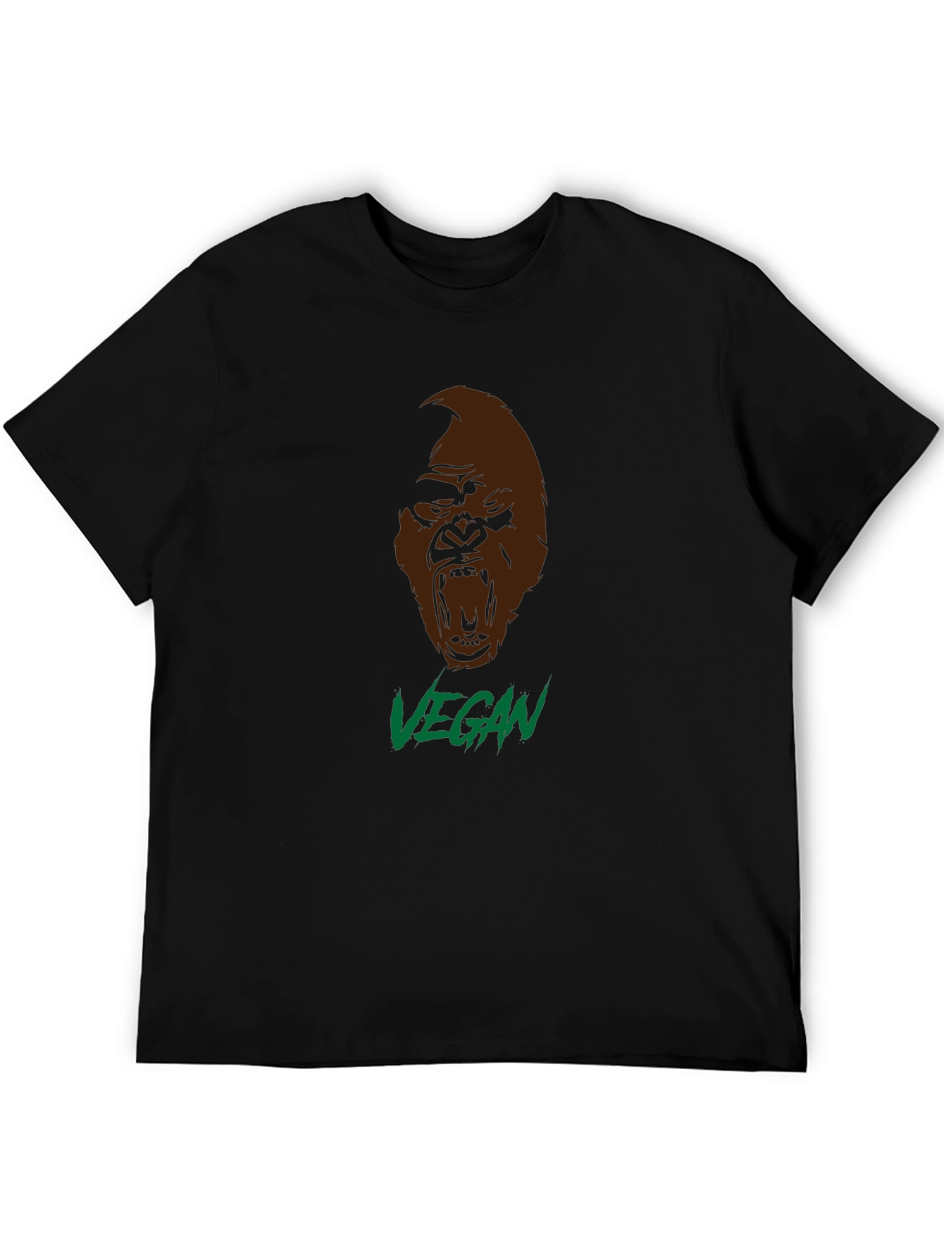 Vegan Gorilla Graphic T-Shirt - Bold Statement Tee