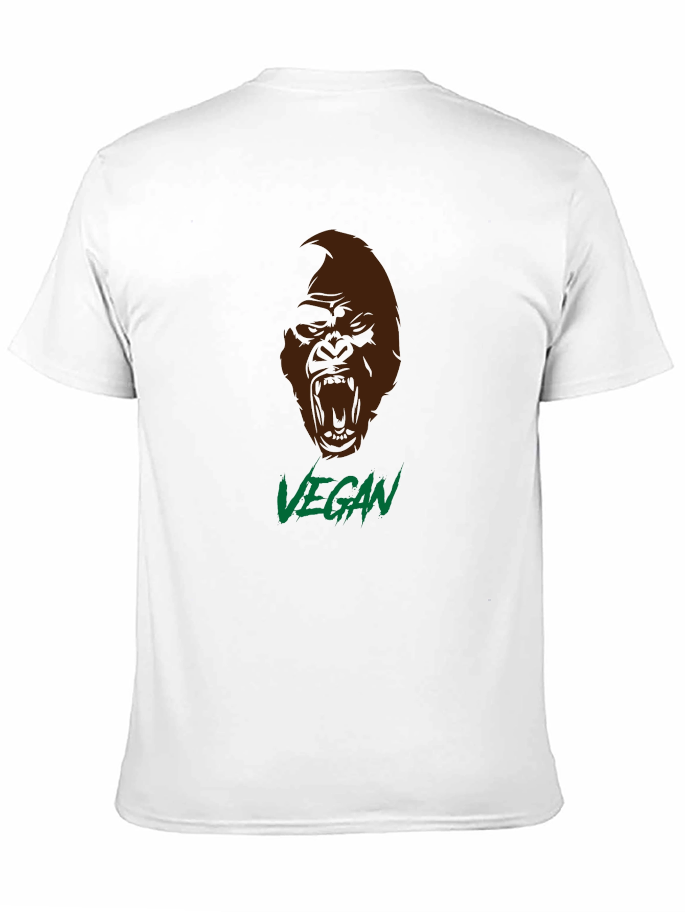 Vegan Gorilla Graphic T-Shirt - Bold Statement Tee