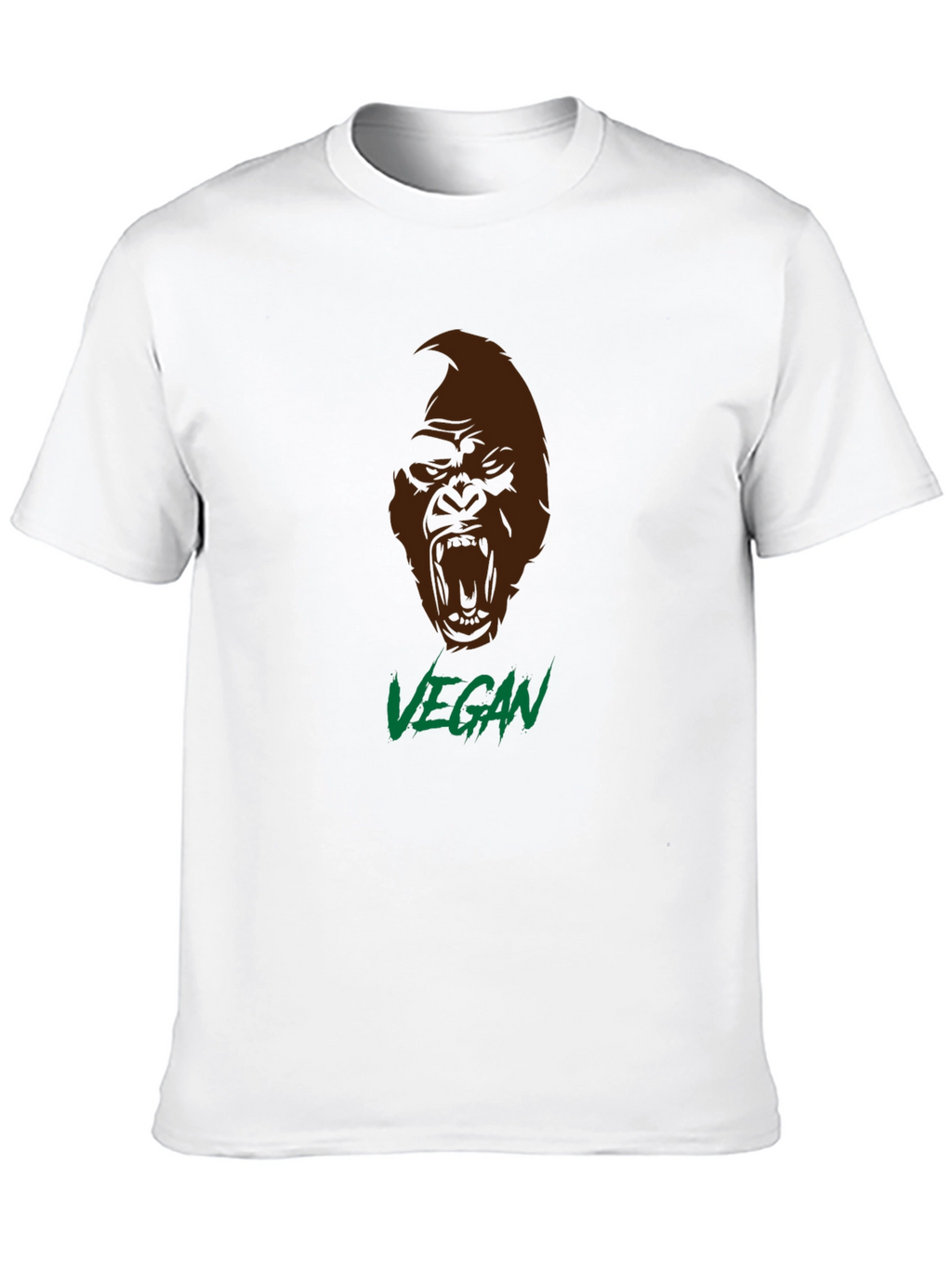 Vegan Gorilla Graphic T-Shirt - Bold Statement Tee