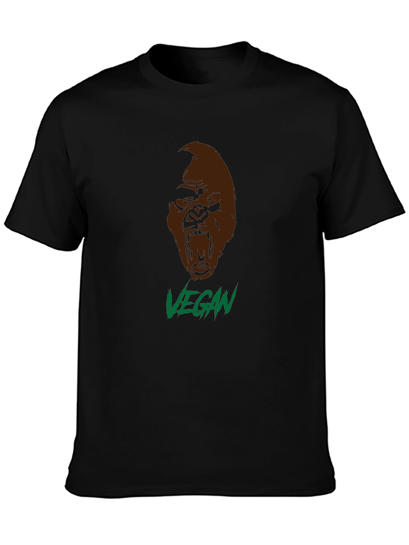 Vegan Gorilla Graphic T-Shirt - Bold Statement Tee