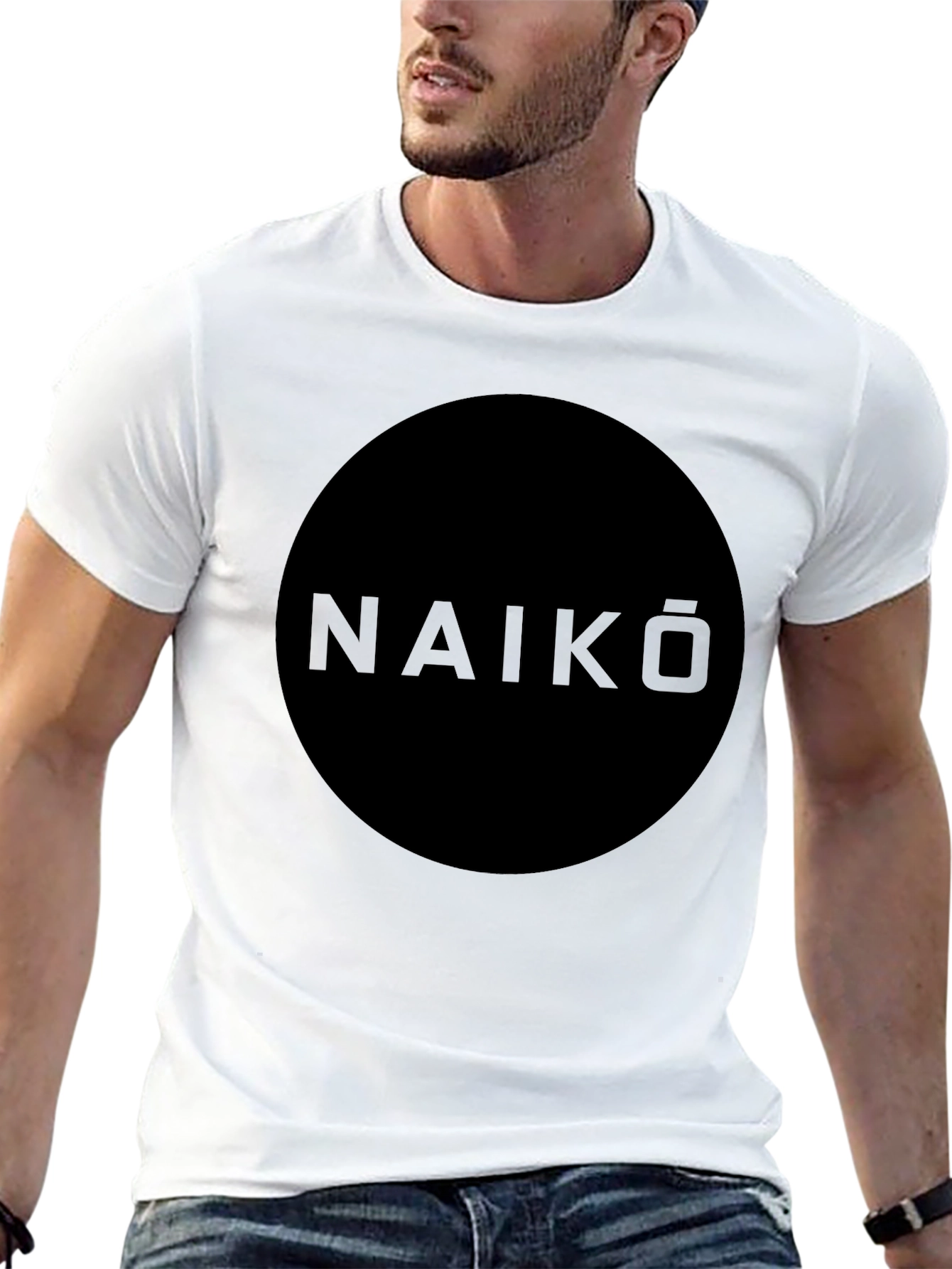 Black Naiko Graphic Tee - Modern Style