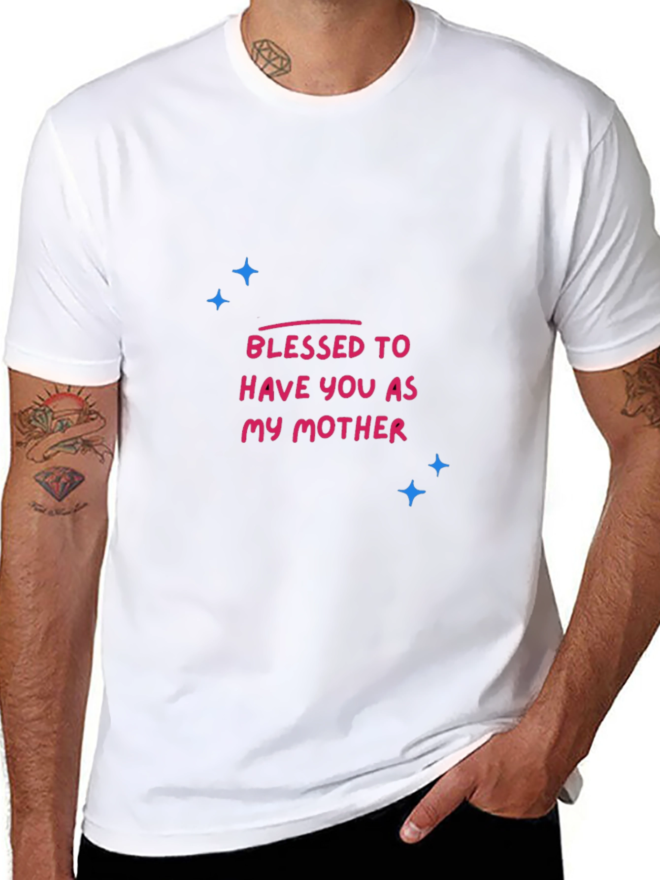 Blessed to Have You Mother Graphic Tee - Black
