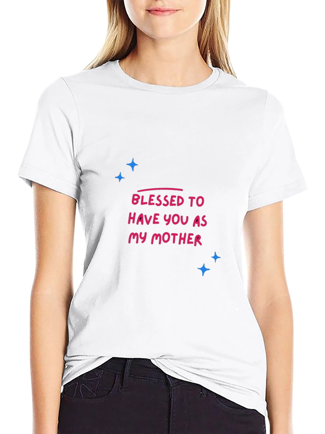 Blessed to Have You Mother Graphic Tee - Black