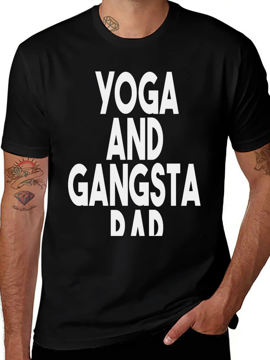 Yoga And Gangsta Rap Unisex Short Sleeve Soft Cotton T-Shirt – Casual Everyday Wear