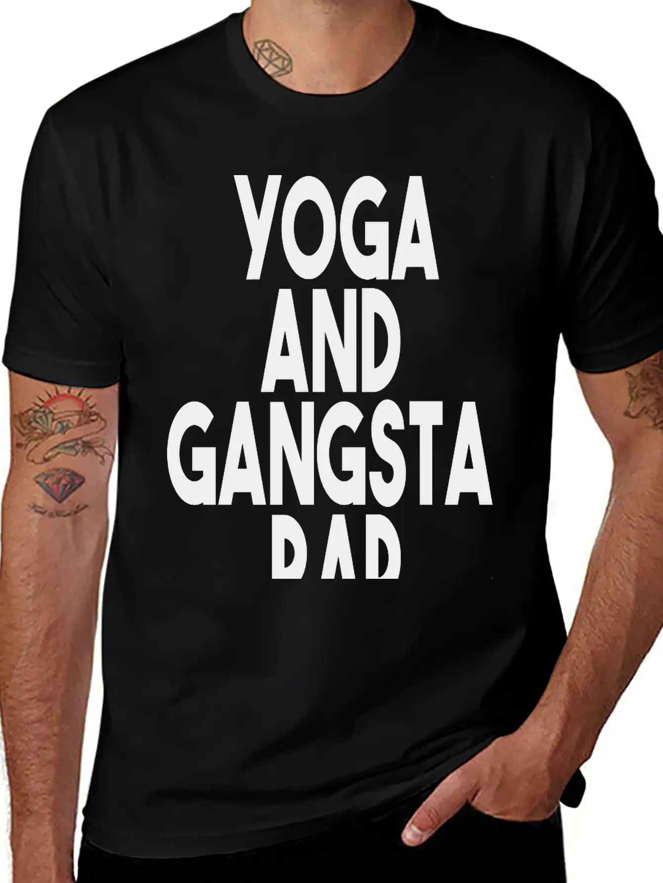 Yoga And Gangsta Rap Unisex Short Sleeve Soft Cotton T-Shirt – Casual Everyday Wear