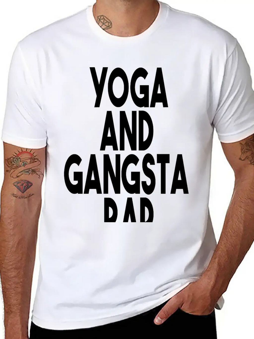 Yoga And Gangsta Rap Unisex Short Sleeve Soft Cotton T-Shirt – Casual Everyday Wear