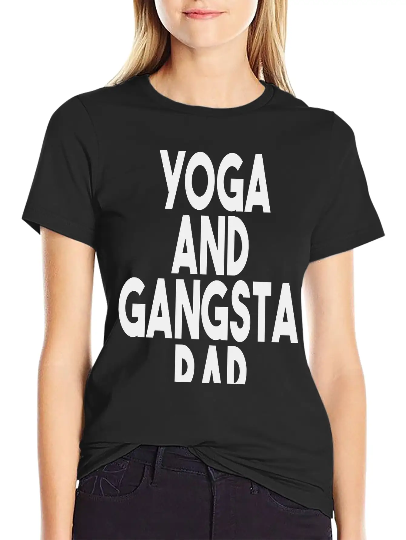Yoga And Gangsta Rap Unisex Short Sleeve Soft Cotton T-Shirt – Casual Everyday Wear