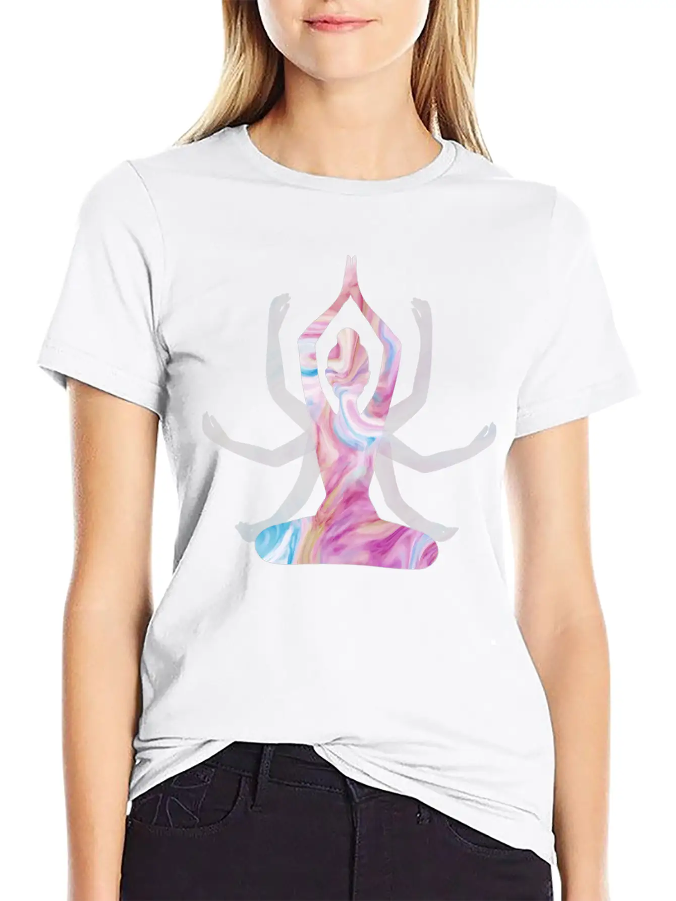 Yoga Girl Spiritual Unisex Casual T-Shirt – Clean Design For Daily Comfort