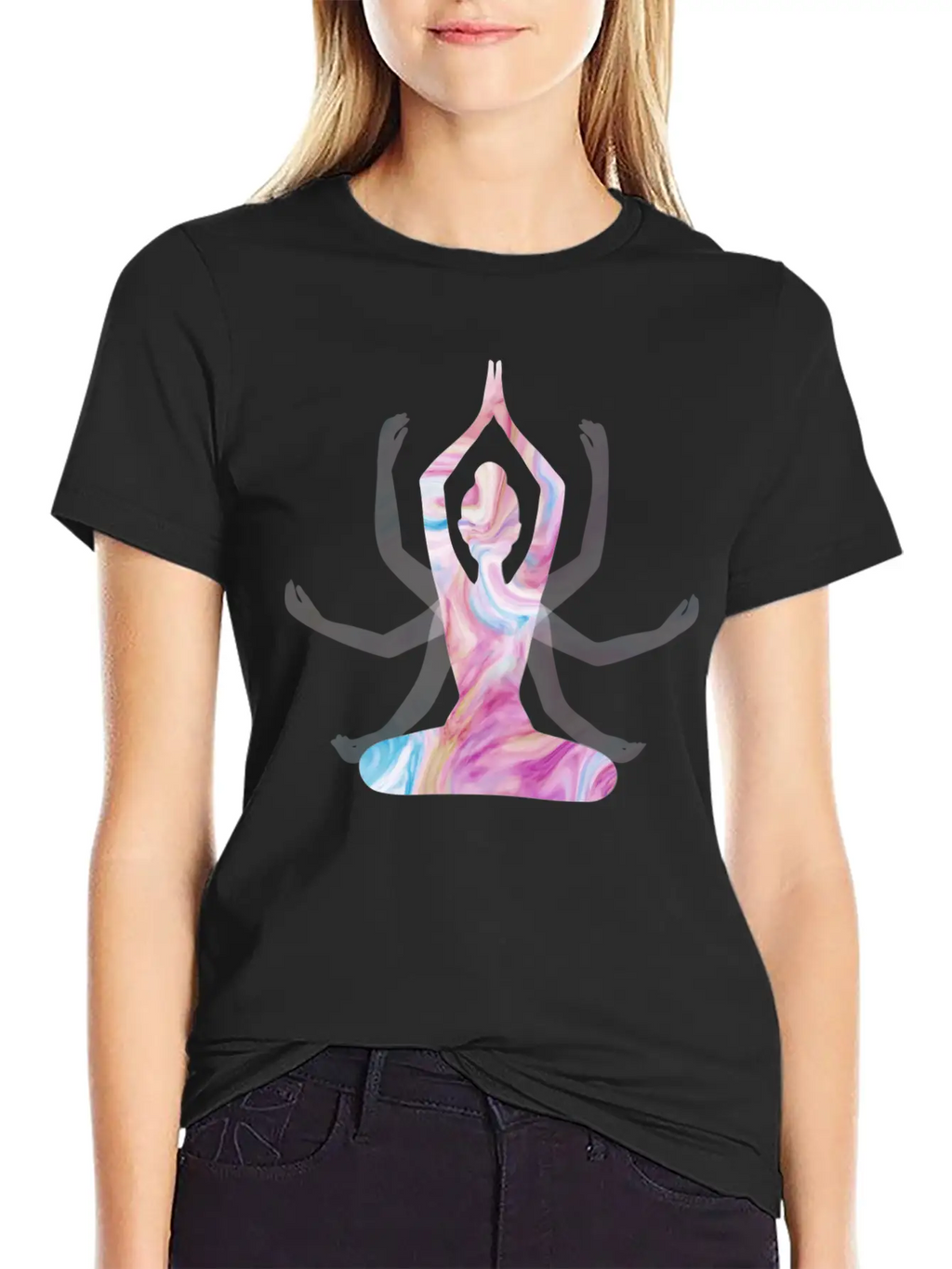 Yoga Girl Spiritual Unisex Casual T-Shirt – Clean Design For Daily Comfort