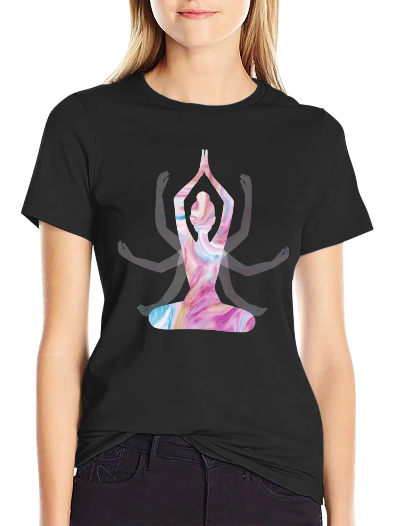 Yoga Girl Spiritual Unisex Casual T-Shirt – Clean Design For Daily Comfort