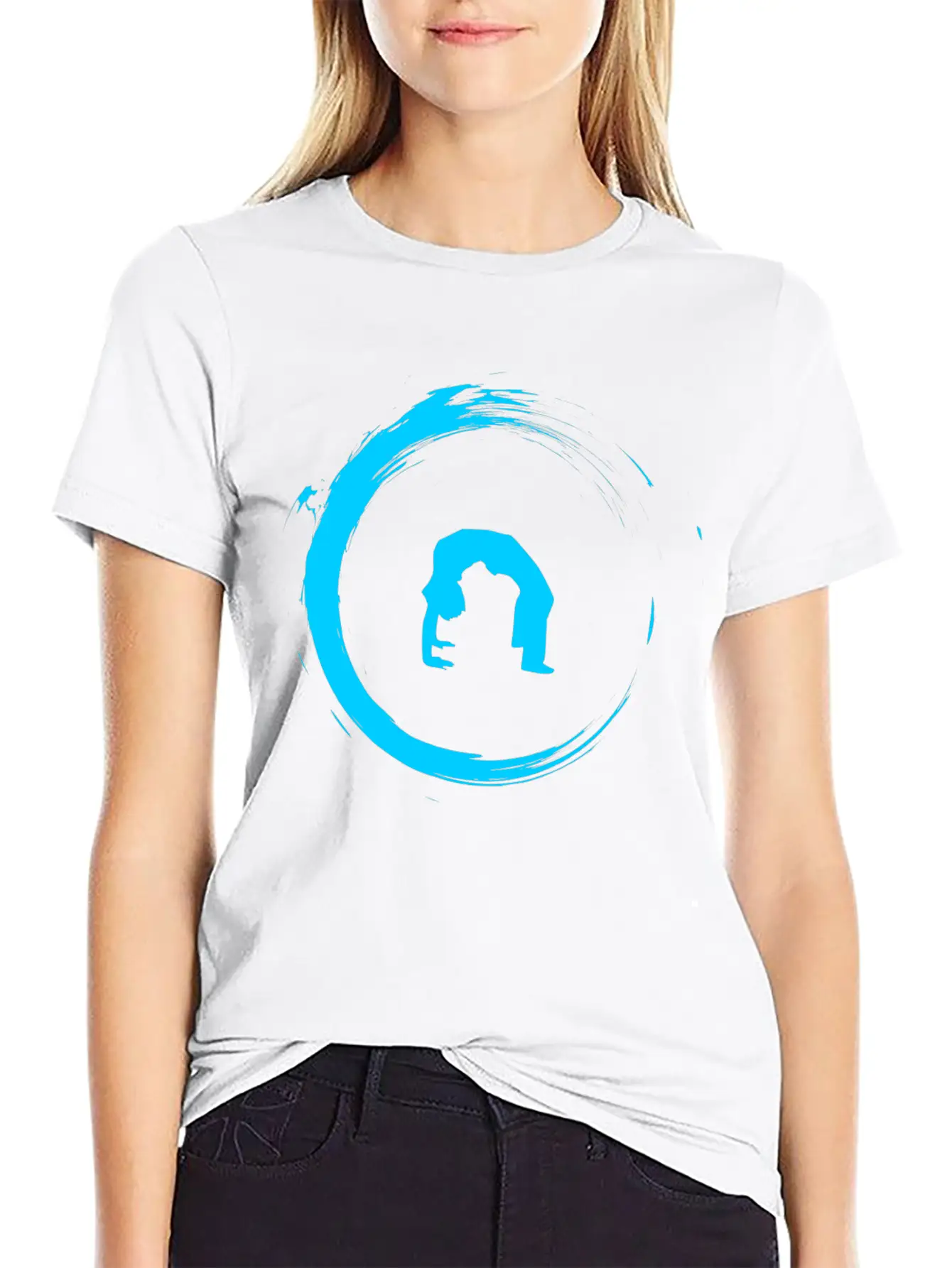 Yoga Meditation Gymnastics Unisex Short Sleeve Soft Cotton T-Shirt – Casual Everyday Wear