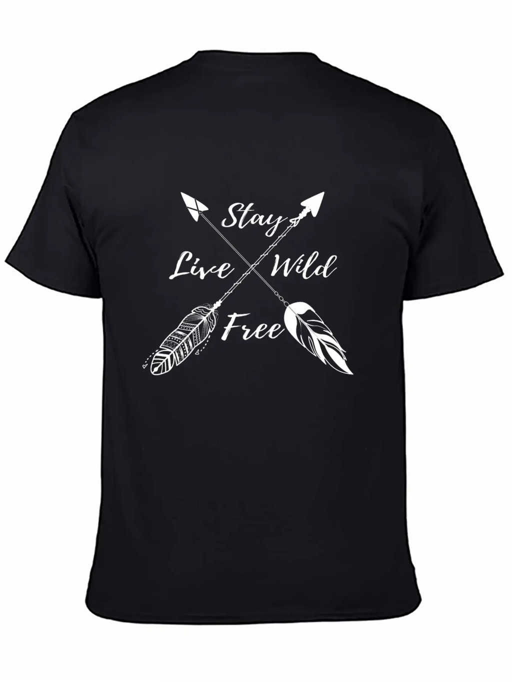 Yoga Namaste Boho - Stay Wild Live Free W Casual Graphic T-Shirt – Simple And Comfortable Daily Wear