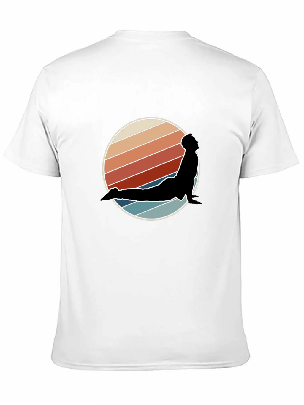 Yoga Pose In Retro Style Essential Cotton Tee For Daily Outfits – Unisex Style