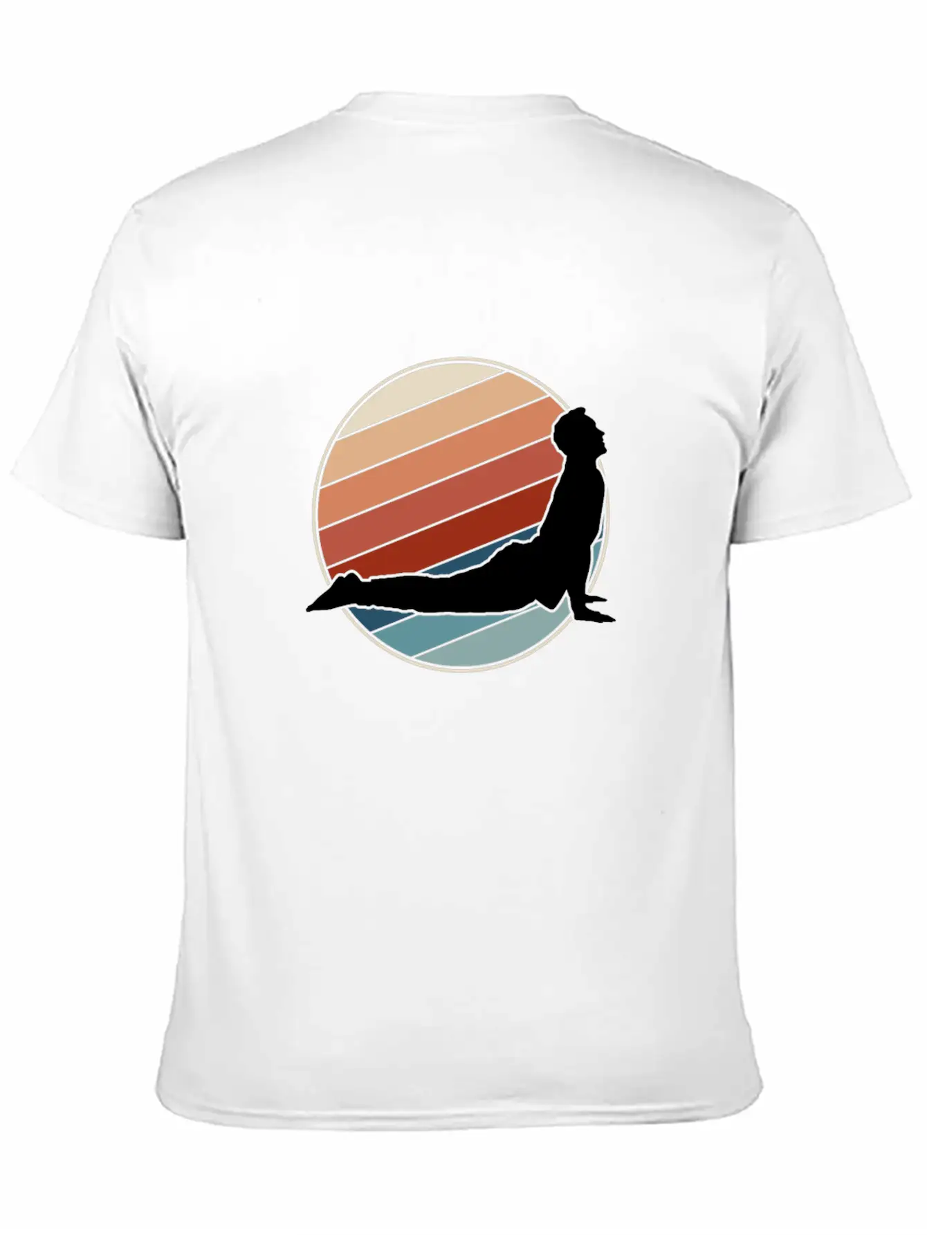Yoga Pose In Retro Style Essential Cotton Tee For Daily Outfits – Unisex Style