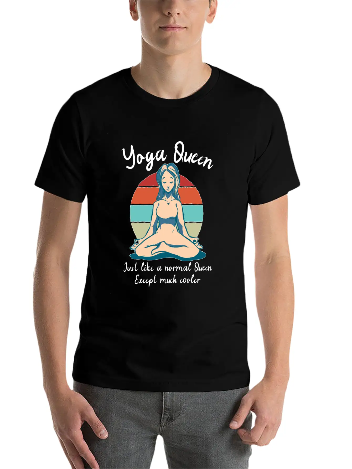 Yoga Queen Breathable Soft Cotton T-Shirt – Timeless Casual Look