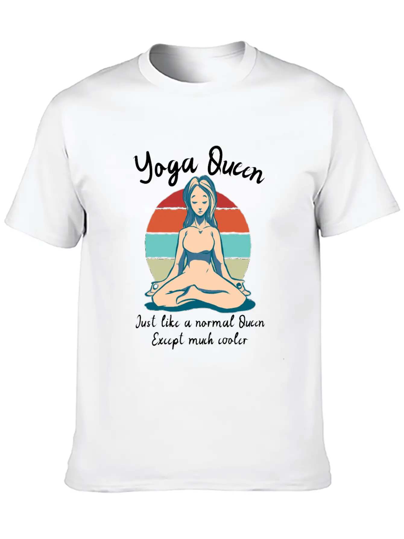 Yoga Queen Breathable Soft Cotton T-Shirt – Timeless Casual Look
