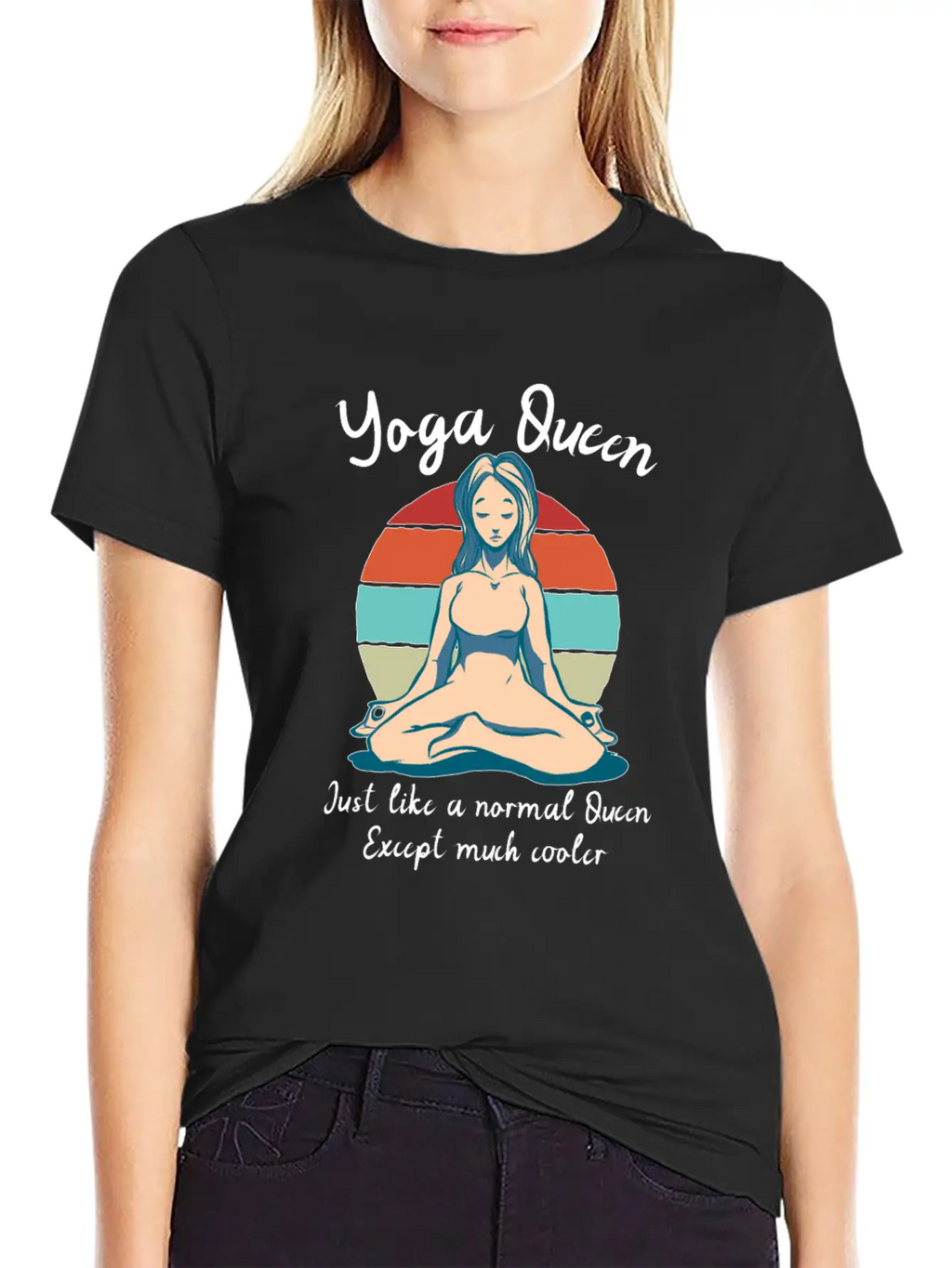 Yoga Queen Breathable Soft Cotton T-Shirt – Timeless Casual Look