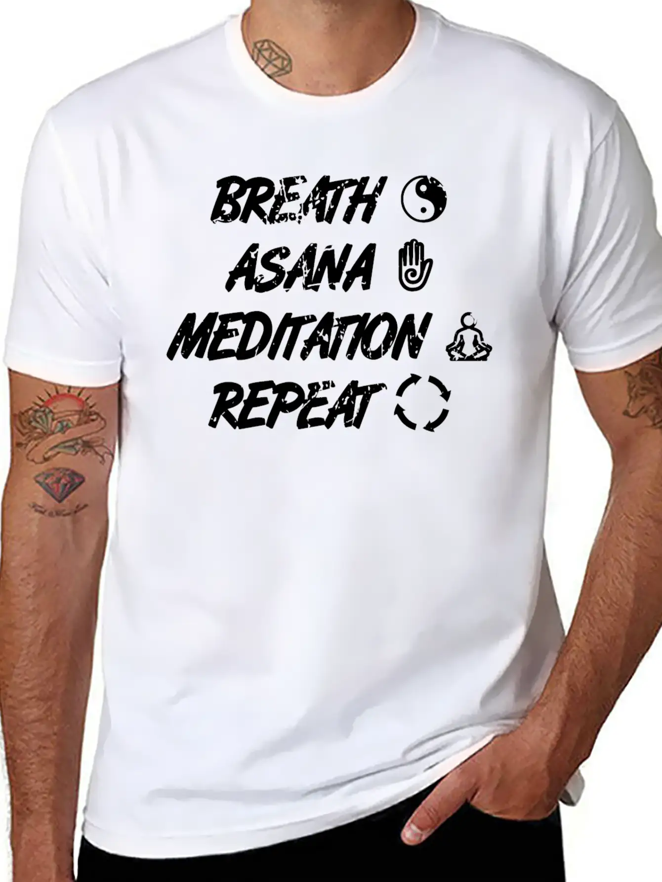Yoga Routine Unisex Short Sleeve Soft Cotton T-Shirt – Casual Everyday Wear