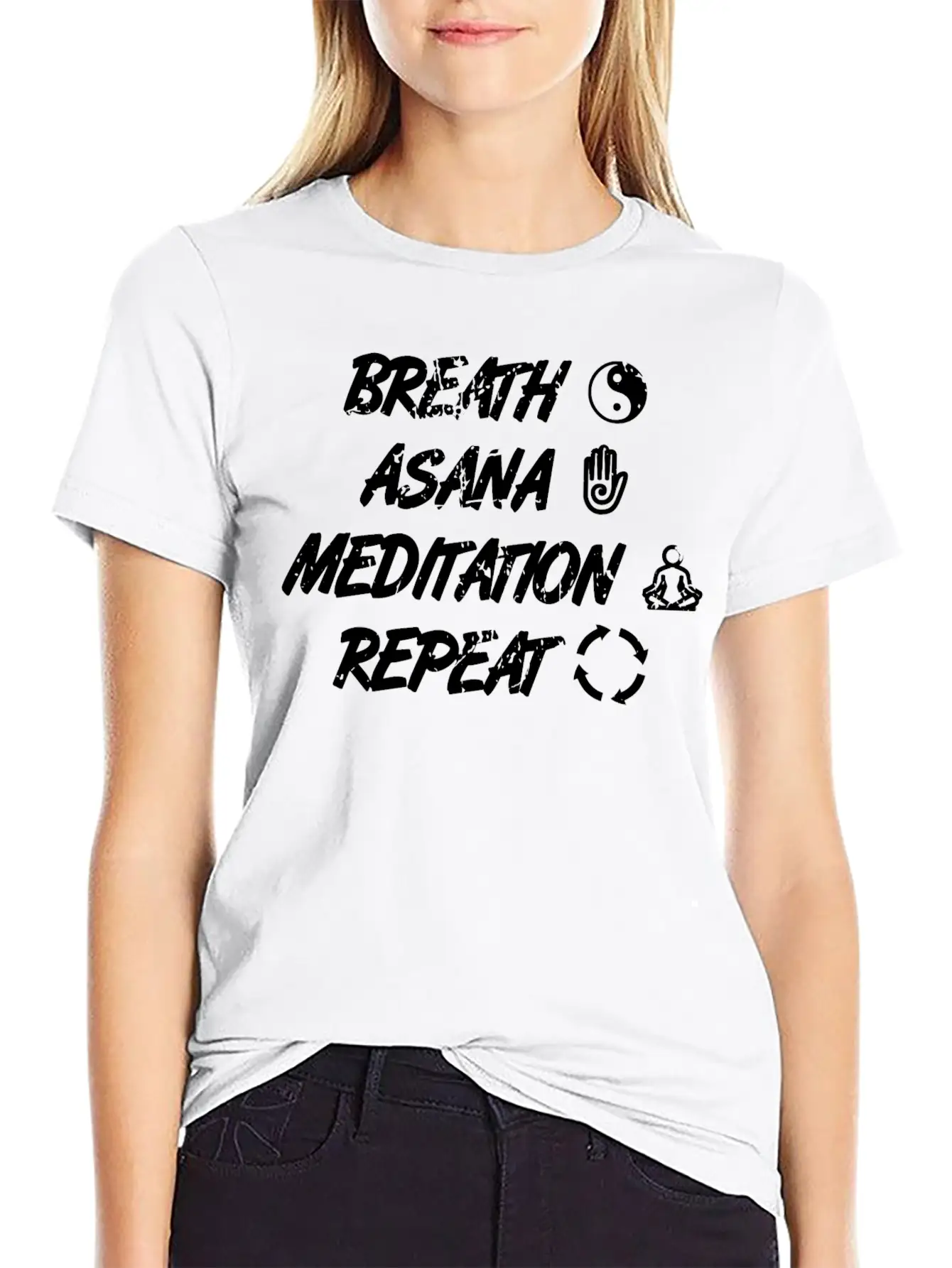 Yoga Routine Unisex Short Sleeve Soft Cotton T-Shirt – Casual Everyday Wear