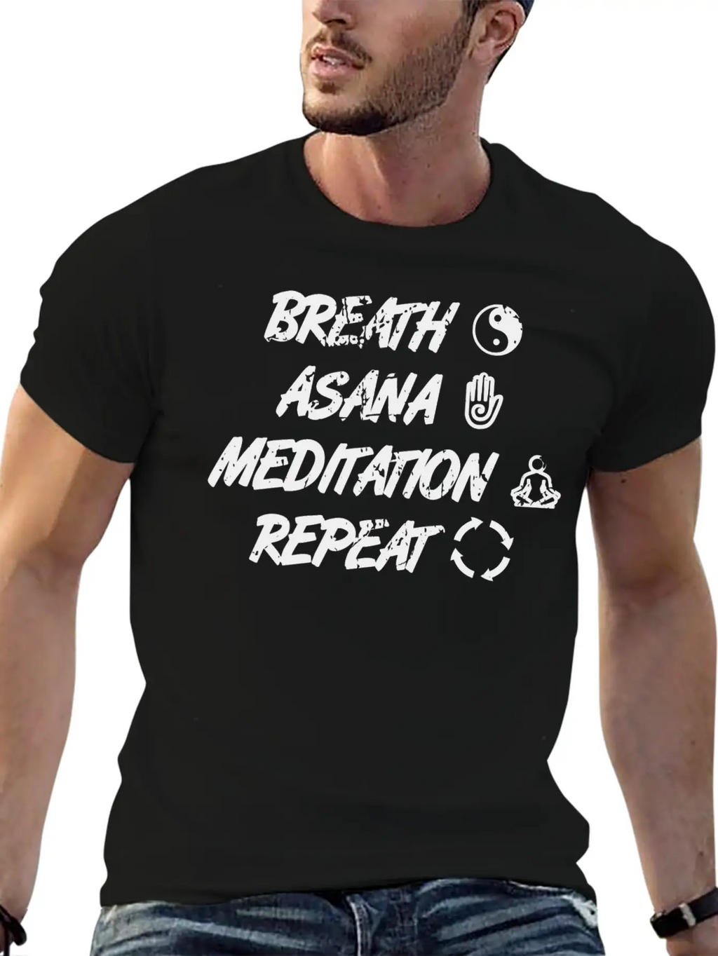 Yoga Routine Unisex Short Sleeve Soft Cotton T-Shirt – Casual Everyday Wear